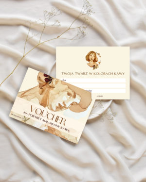 Voucher na portret malowany kawą