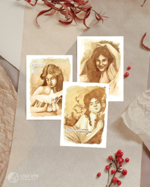 Zestaw 3 kartek okolicznościowych: Wolność, Marzenia, Szczęście.